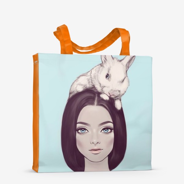 Сумка-шоппер «Девушка с кроликом»