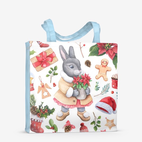 Сумка-шоппер «Заяц и подарки»