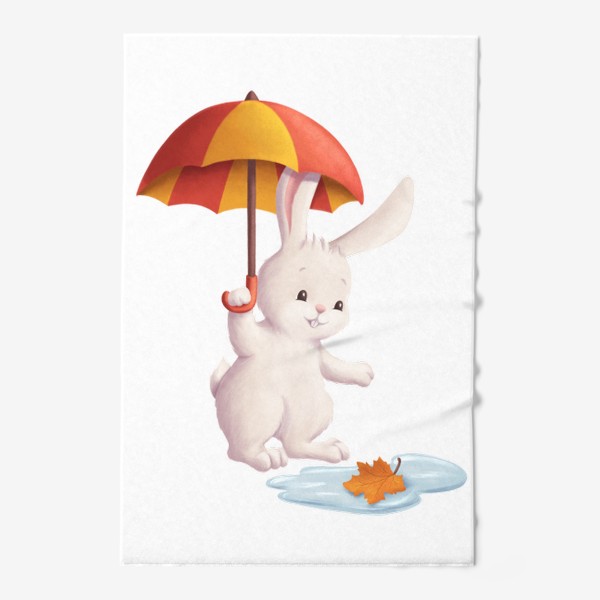 Полотенце «Кролик под зонтиком»