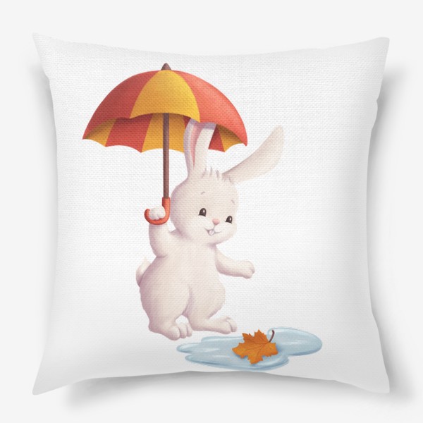 Подушка «Кролик под зонтиком»