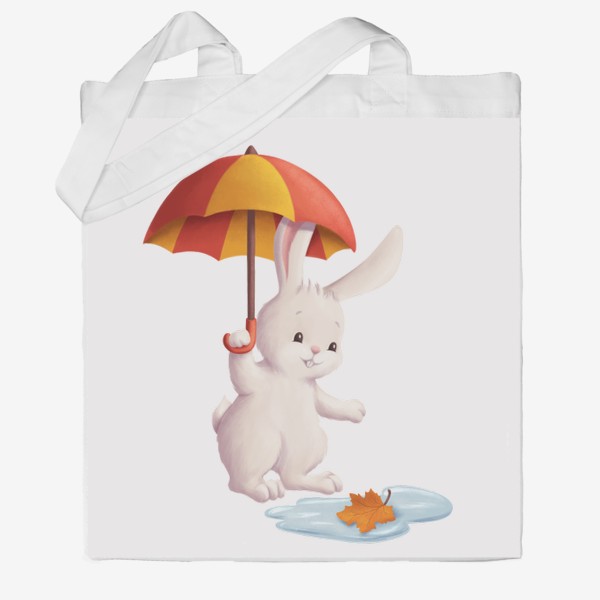 Сумка хб «Кролик под зонтиком»
