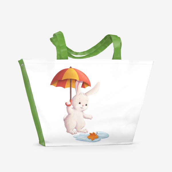 Пляжная сумка &laquo;Кролик под зонтиком&raquo;