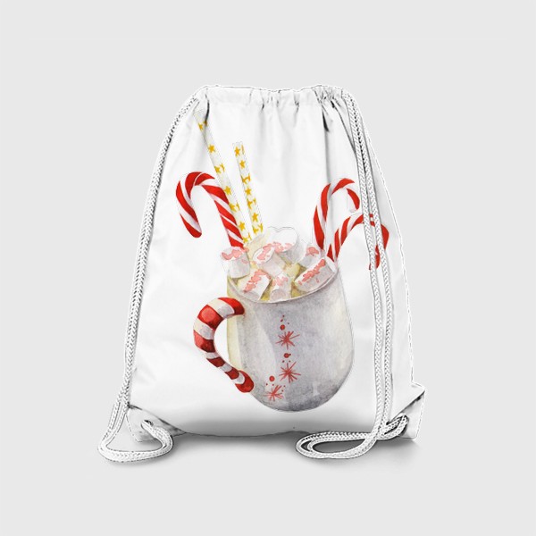 Рюкзак «Новогодняий напиток с зефиром и конфетами»