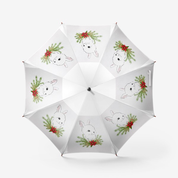 Зонт «Новогодний зайка»