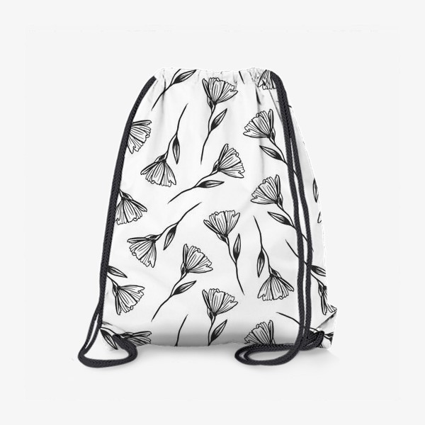 Рюкзак «черно-белые цветы»