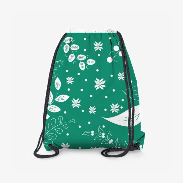 Рюкзак «Цветы на зеленом фоне»