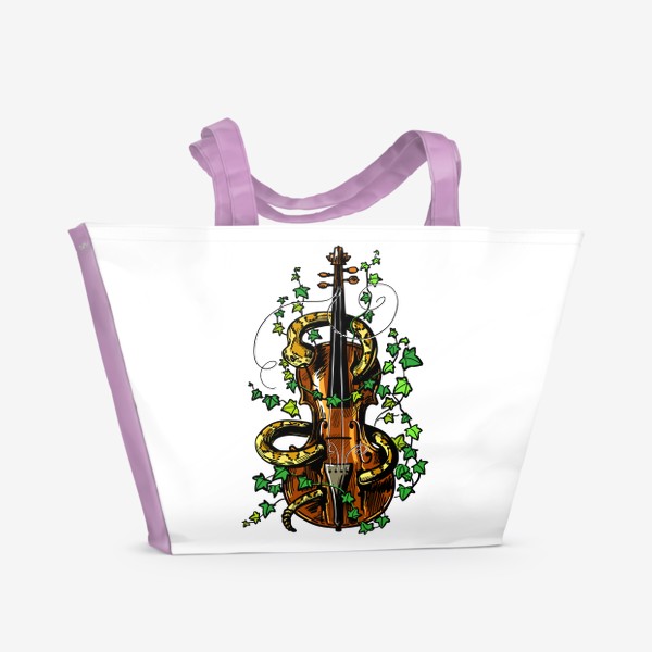 Пляжная сумка «Змея и старая скрипка»