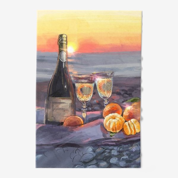Полотенце «Море шампанское мандарины»