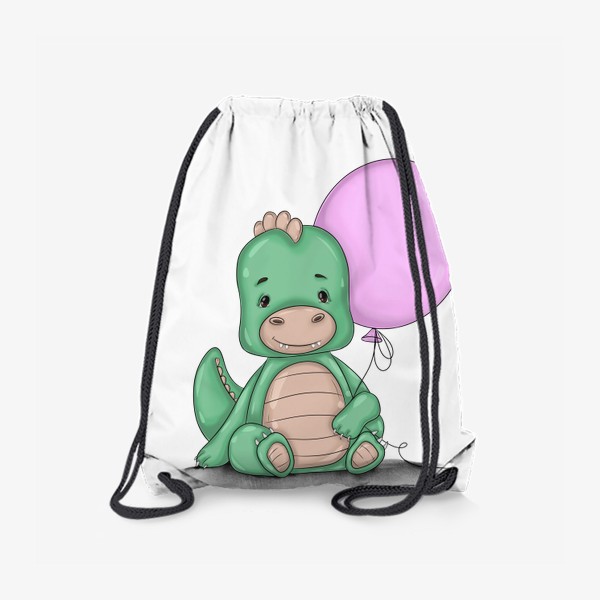 Рюкзак «Динозавр с фиолетовым воздушным шариком»