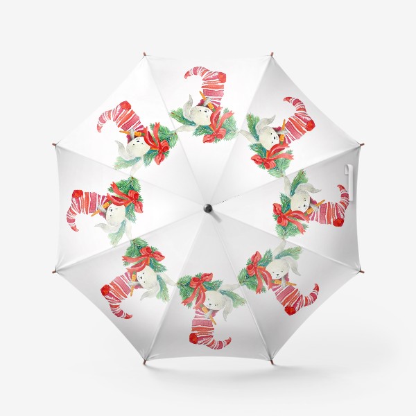Зонт «новогодний зайка»