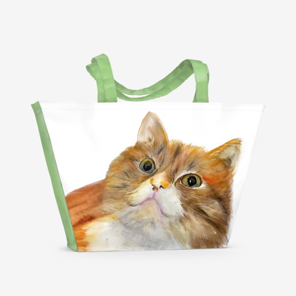 Пляжная сумка «Котик на удачу»