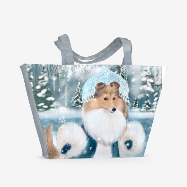 Пляжная сумка «Шелти Снегурочка »