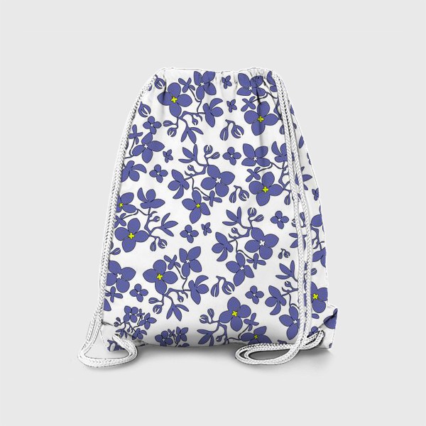 Рюкзак «цветочный паттерн в фиолетово-сиреневых тонах»