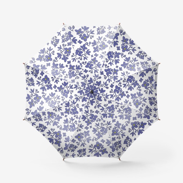 Зонт «цветочный паттерн в фиолетово-сиреневых тонах»