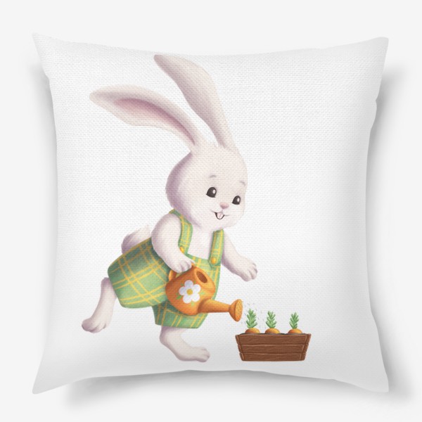 Подушка «Кролик садовод »
