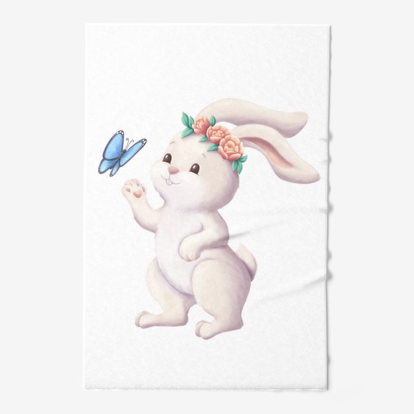 Полотенце «Кролик и бабочка»