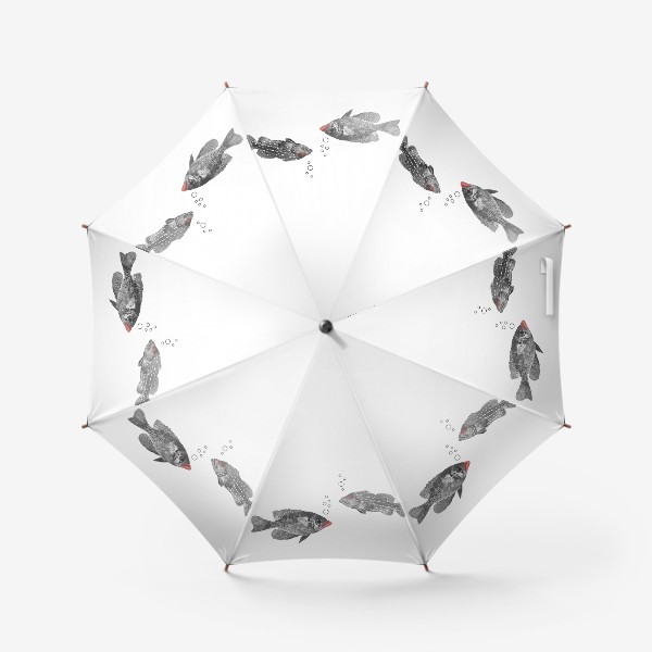 Зонт «Рыбы. Коллаж.»