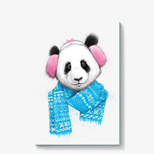 Холст «Зимняя панда»