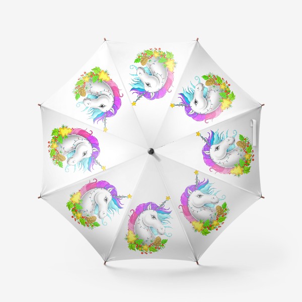 Зонт «Рождественский единорог»