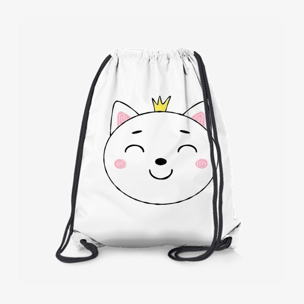 Рюкзак «Кошечка с розовыми щёчками и золотой короной»