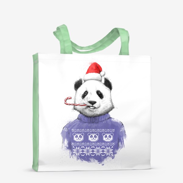 Сумка-шоппер « Новогодняя панда»