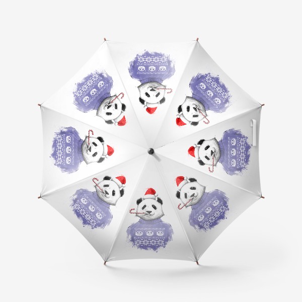 Зонт « Новогодняя панда»