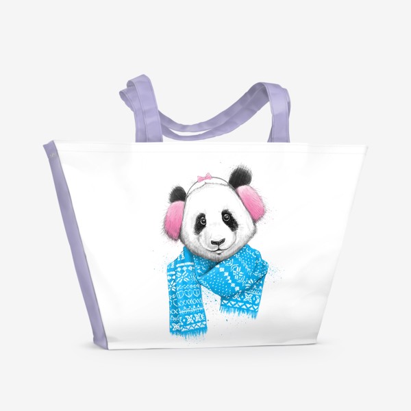 Пляжная сумка «Зимняя панда»