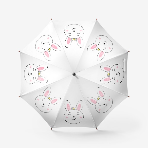 Зонт «Кролик с розовыми щёчками и золотой короной»