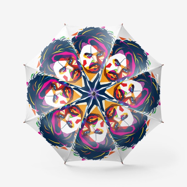 Зонт «Портрет Джонни Деппа в ретро геометрическом стиле»