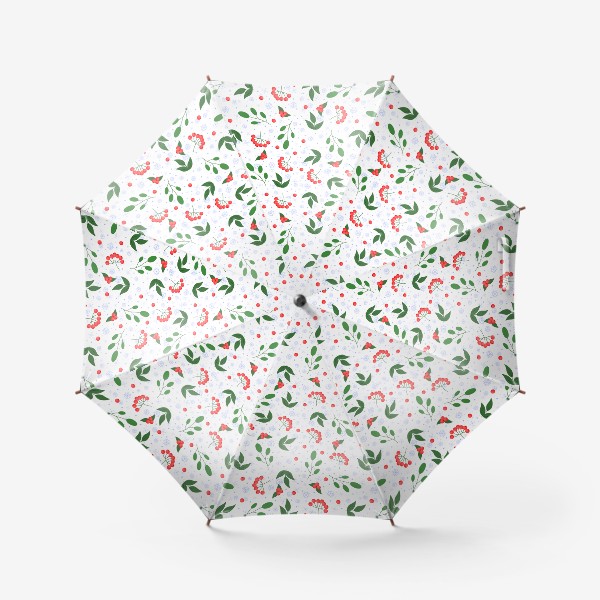 Зонт «Ягодки и растения. Зимнее настроение»