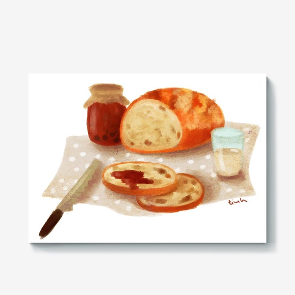 Холст «Хлеб с джемом»