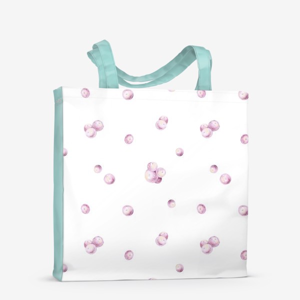 Сумка-шоппер «Акварельный нарисованный вручную фон с нежными иллюстрациями веточек снежноягодника. Розовые зимние ягоды. Флористика»