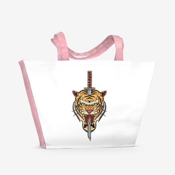 Пляжная сумка «Тигр и кинжал»