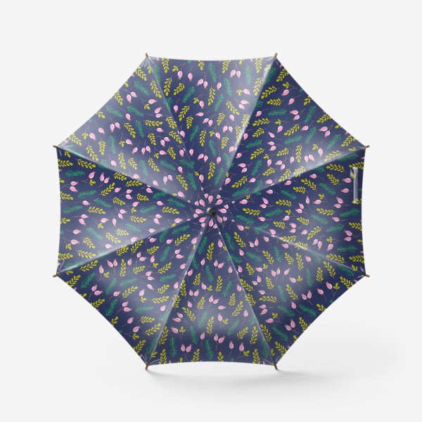 Зонт «Паттерн с растениями»