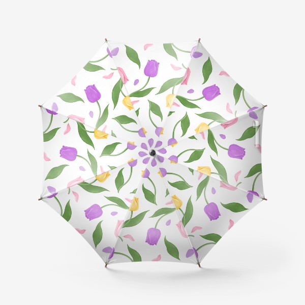 Зонт «Узор с тюльпанами»