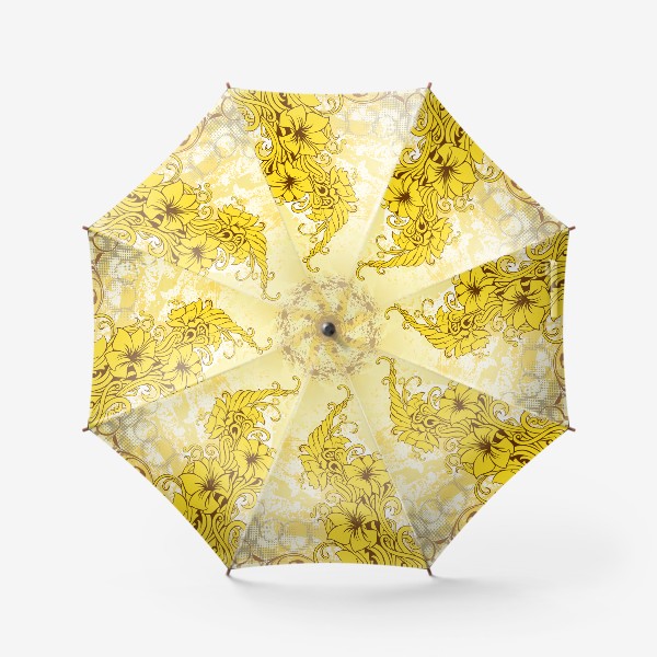 Зонт &laquo;Желтый гранж декор&raquo;
