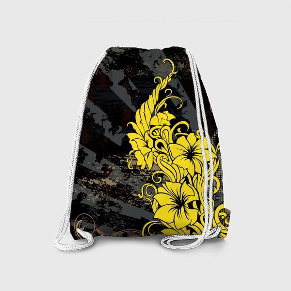 Рюкзак «Черно-желтый гранж декор»