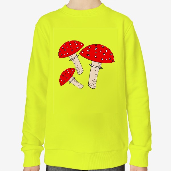 Свитшот «мухоморы. грибы красные, ядовитые и опасные»