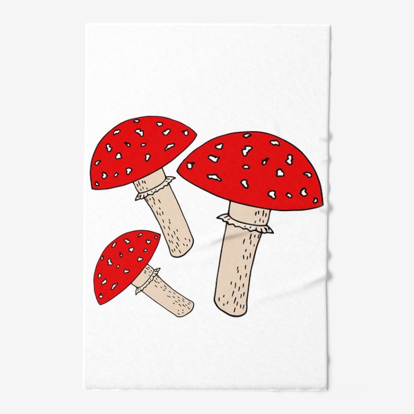 Полотенце «мухоморы. грибы красные, ядовитые и опасные»
