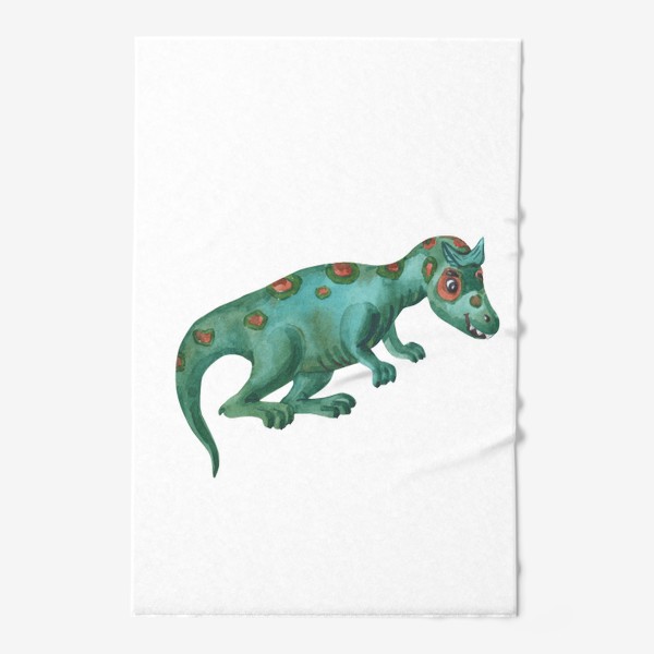 Полотенце «Газозавр. Зеленый динозавр.»