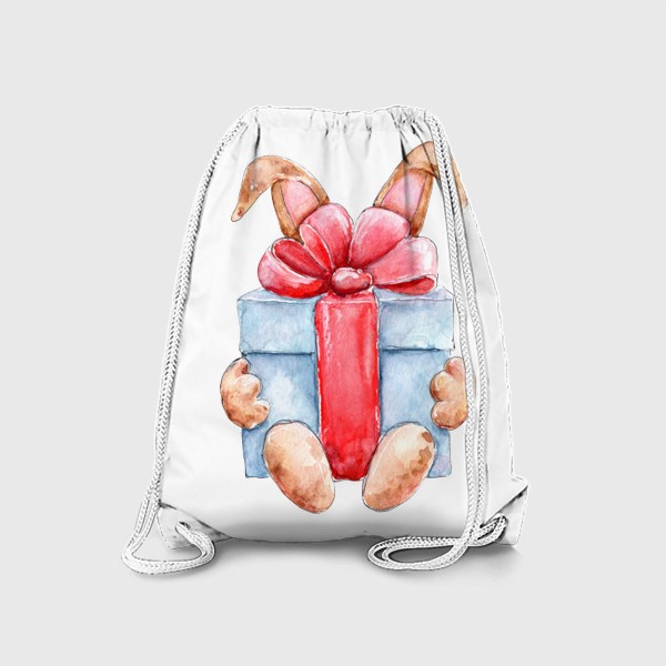 Рюкзак «Зайка с подарком, серия Ушастые, Новый год 2023»