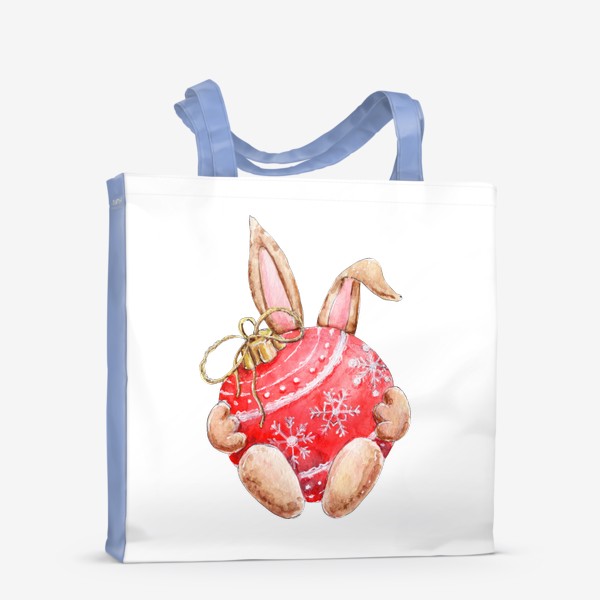 Сумка-шоппер «Кролик с шариком, серия Ушастые, Новый год 2023»