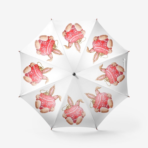 Зонт «Кролик с шариком, серия Ушастые, Новый год 2023»