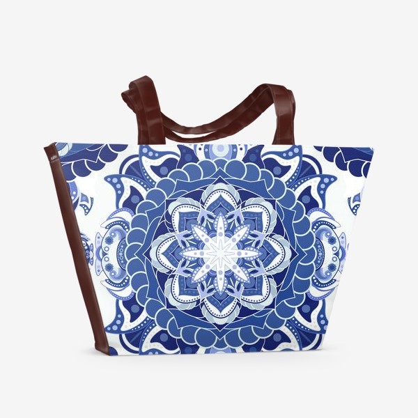 Пляжная сумка «Голубая мандала - IV»