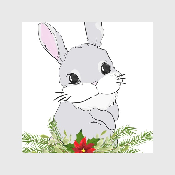 Скатерть «Кролик в еловых веточках»