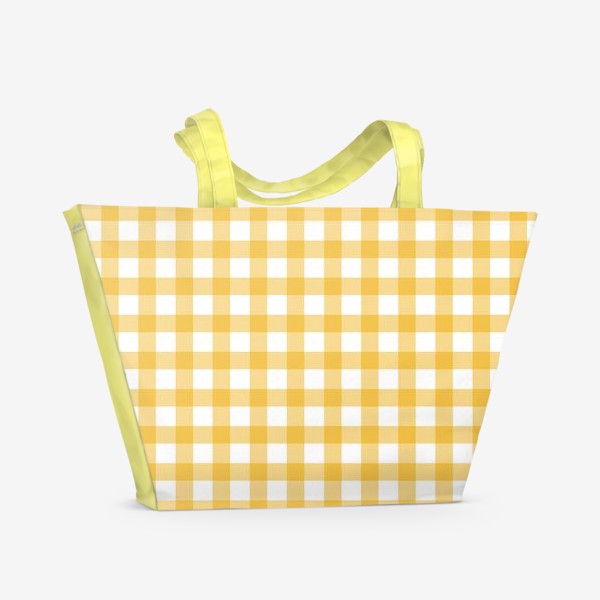 Пляжная сумка «Клетка Буффало желтая»