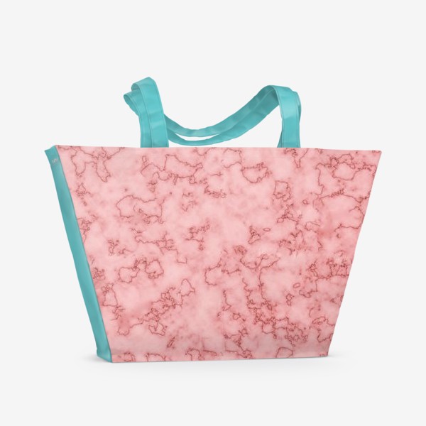 Пляжная сумка «розовый мрамор»