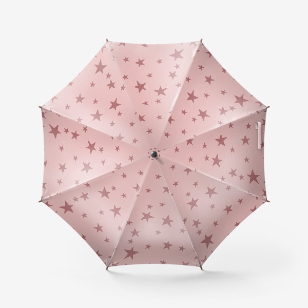 Зонт «бордовые звездочки»