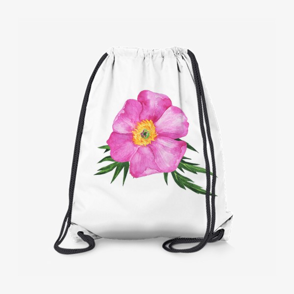 Рюкзак «Акварельный розовый пион, весенняя нежность»