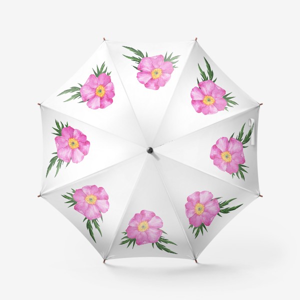 Зонт «Акварельный розовый пион, весенняя нежность»